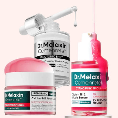 Korean Dr. Melaxin Peel Shot White And Black Rice Exfoliating Essence, Rice Toner, Pink Pore Serum & Cream, Softening Skin Care