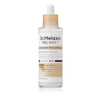 Korean Dr. Melaxin Peel Shot White And Black Rice Exfoliating Essence, Rice Toner, Pink Pore Serum & Cream, Softening Skin Care