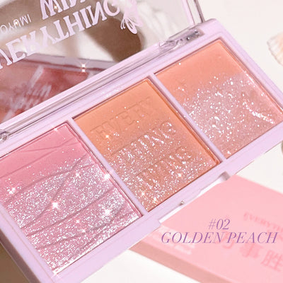 3-in-1 Shimmer Blush Palette