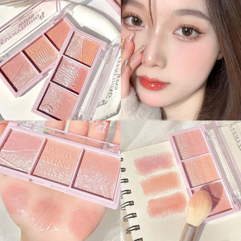 3-in-1 Shimmer Blush Palette
