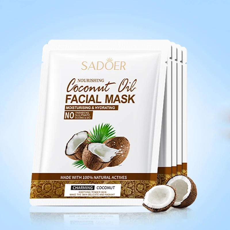 5pcs Coconut Facial Masks